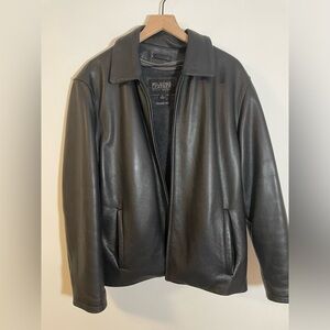 Wilsons Thinsulate Ultra Insulation Pelle Black Leather Bomber Jacket MSRP $315